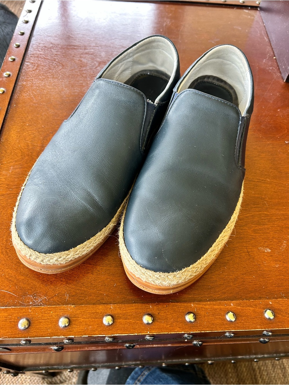 Zanzara Navy Men’s Slip-On Espadrille-Style Loafers 11.5M